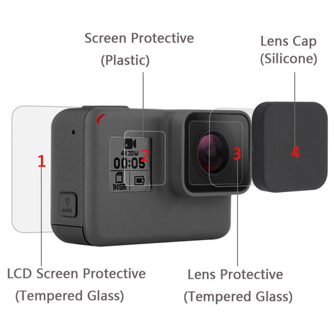 New Tempered Glass Protector Cover Case For Go Pro