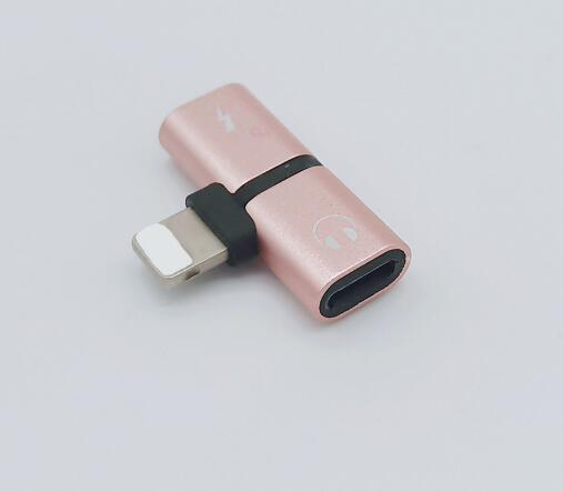 2 In 1 Dual Ports Headphone Adapter Phone Case For iPhone