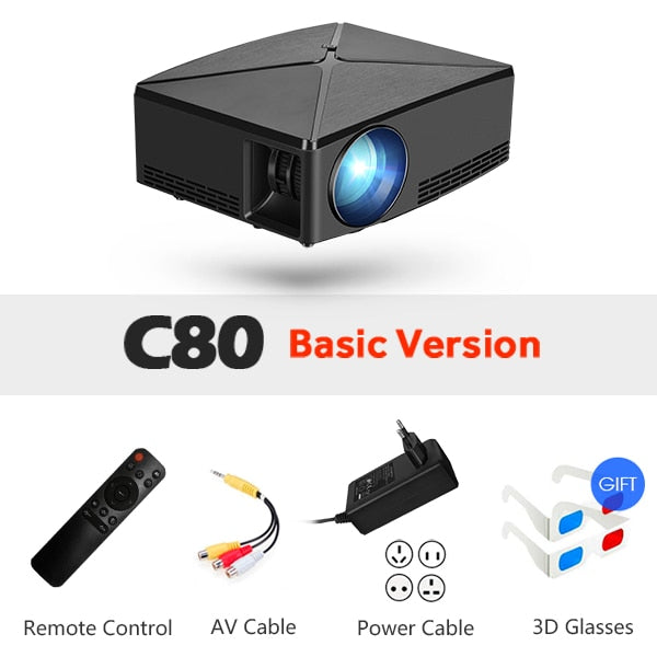 AUN MINI Projector LED Portable HD Beamer for Home Cinema