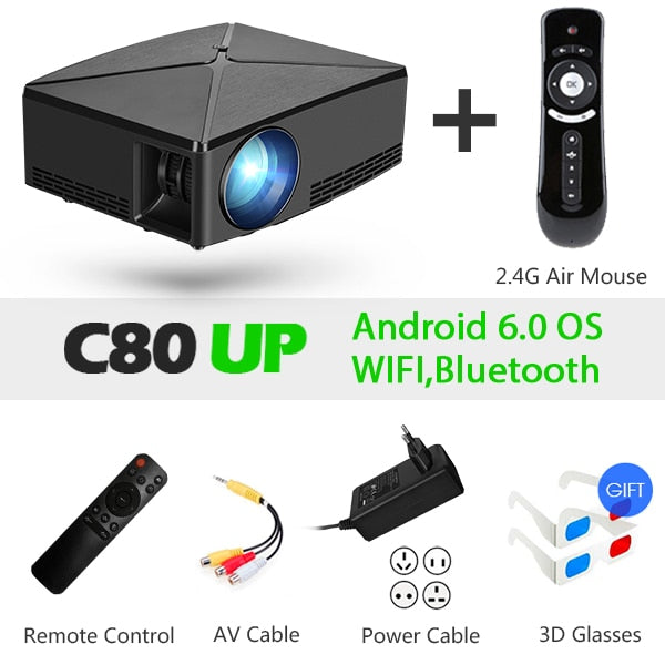 AUN MINI Projector LED Portable HD Beamer for Home Cinema
