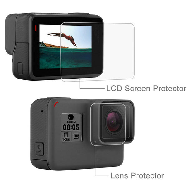 New Tempered Glass Protector Cover Case For Go Pro