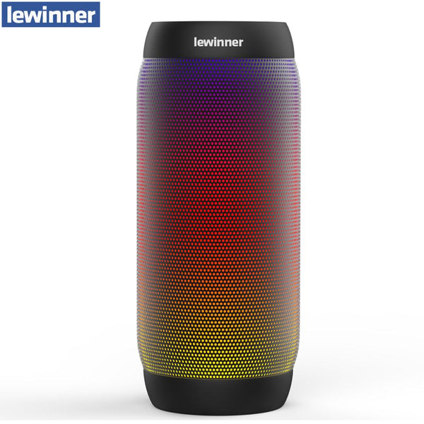 Lewinner Colorful Waterproof LED Portable Bluetooth Speaker BQ-615 Wireless Super Bass Mini Speaker with Flashing Lights FM